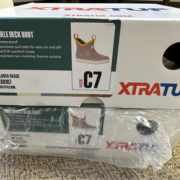 Xtratuf Kid’s Ankle Deck Boot Grey/Yellow Children’s 7 - Picture 2 of 12